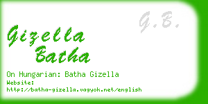 gizella batha business card